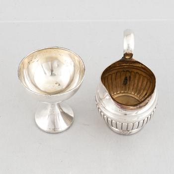 Cream jug and bowl on foot, Finland and Sweden, 19th-20th century.