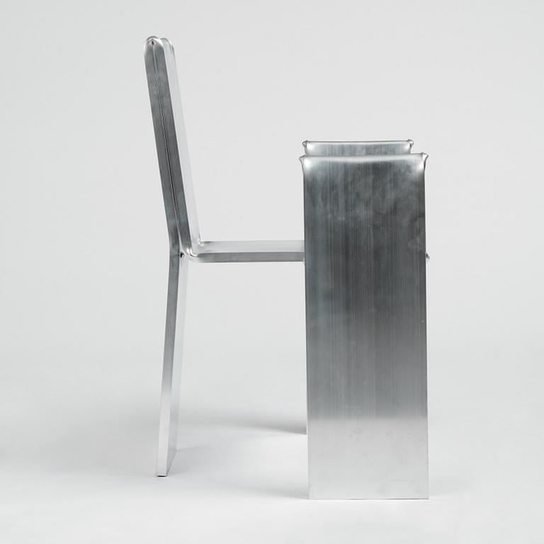 David Taylor, a unique "Aluminium Chair", own studio, Sweden 2021.