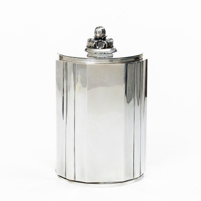 A sterling silver cigarett jar, Borgila, Stockholm, Sweden, 1951.