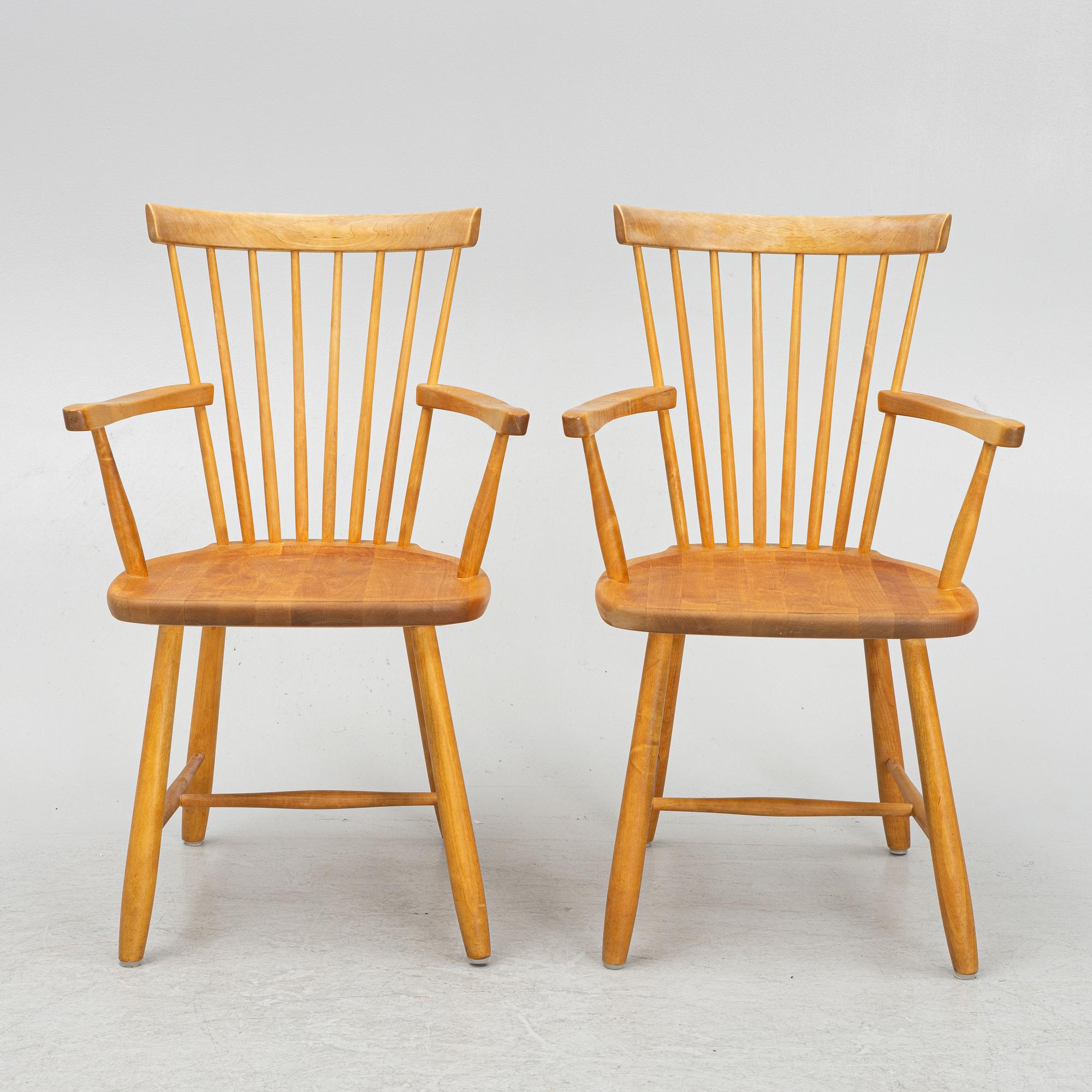 Carl Malmsten, karmstolar, 5 st, "Lilla Åland", Stolab 1999.