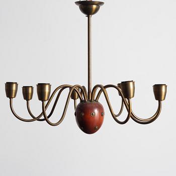 Hans Bergström, taklampa, ateljé Lyktan, Åhus, 1940-50-tal.