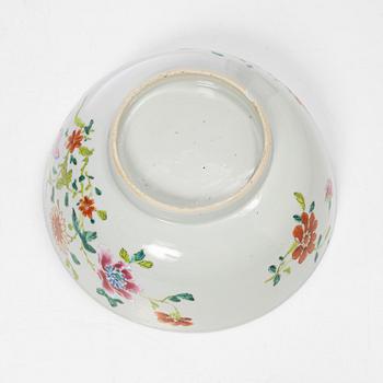 Parti Famille Rose-porslin, 5 delar, kina, Qianlong (1736-95).