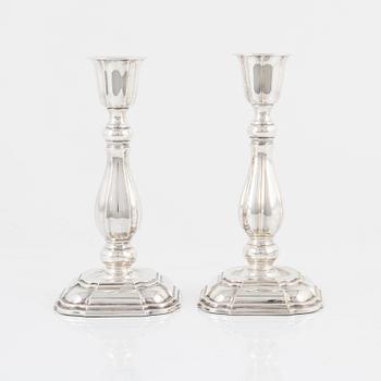 A pair of silver candle sticks, Ceson, Gothenburg, Sweden, 1992.