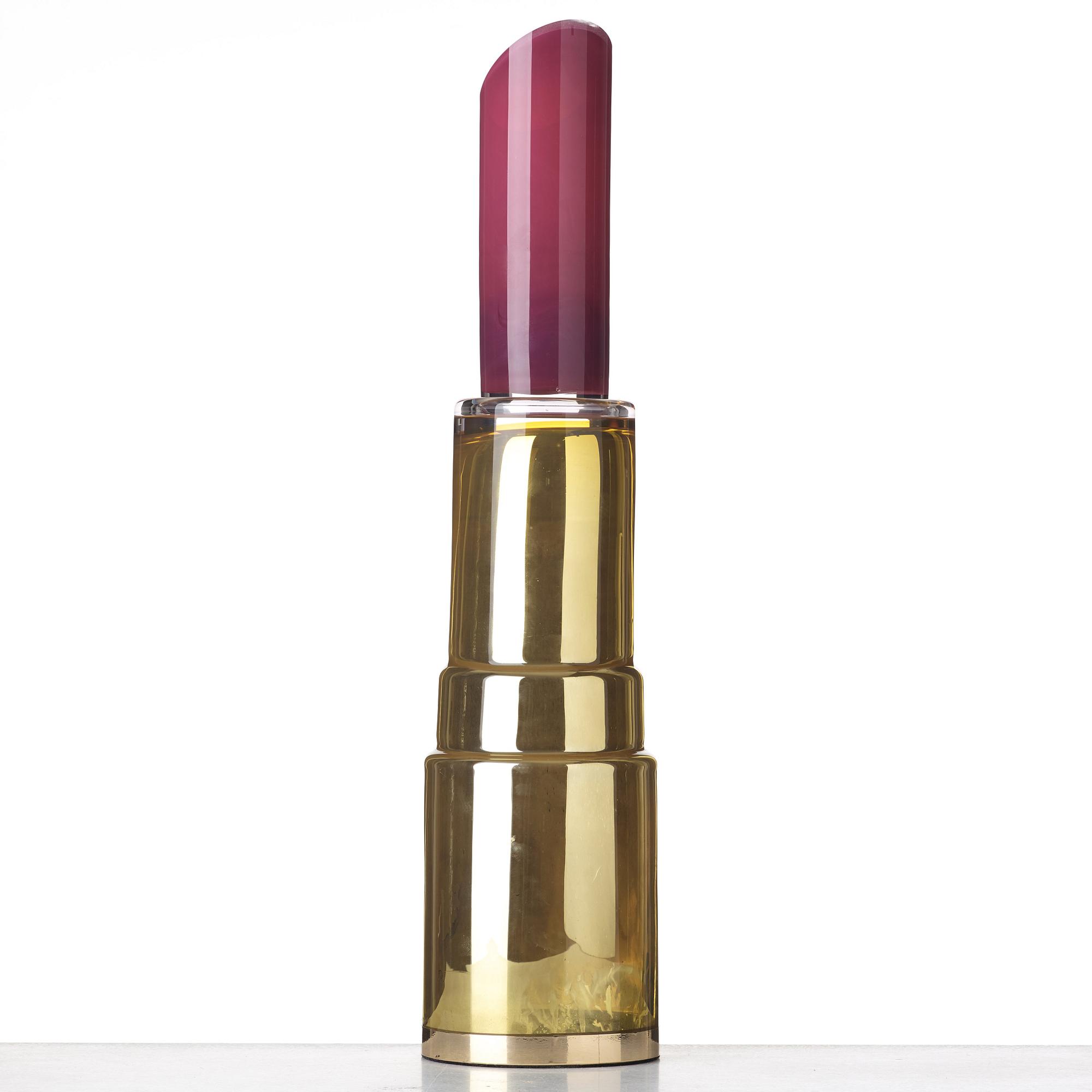 Åsa Jungnelius, "Lipstick", unik skulptur, Myggdal, Danmark 2007.