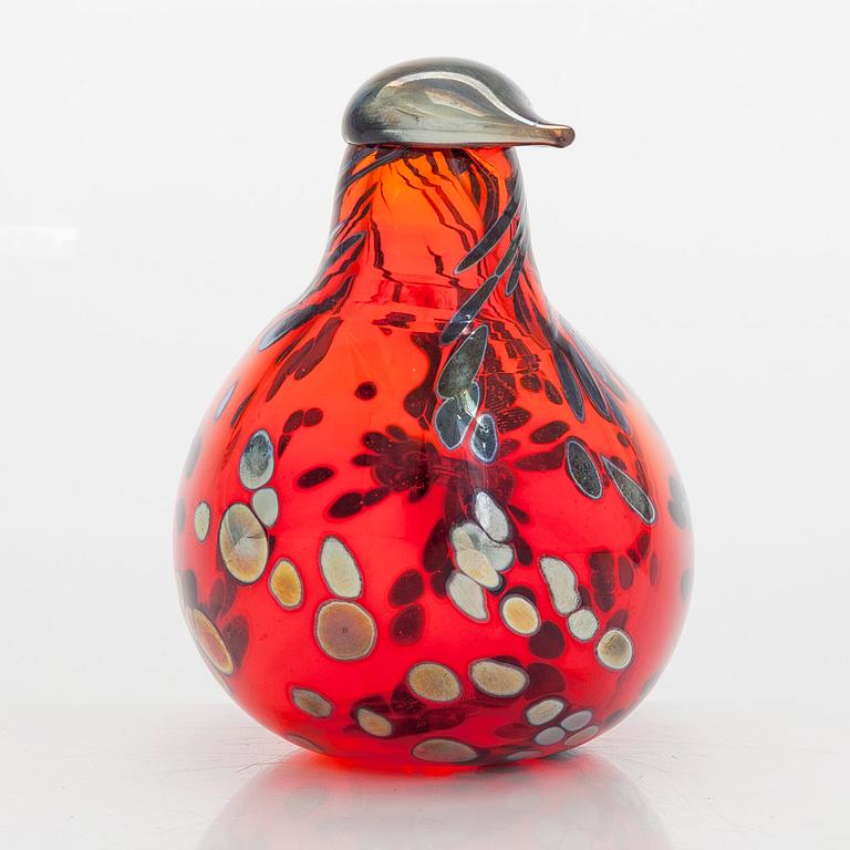 Oiva Toikka, glasfågel, signerad O. Toikka Nuutajärvi.