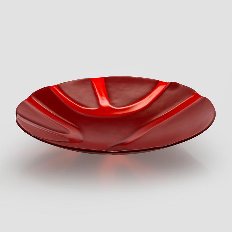 Anu Penttinen, a glass bowl, signed Anu Penttinen Nuutajärvi 2009.