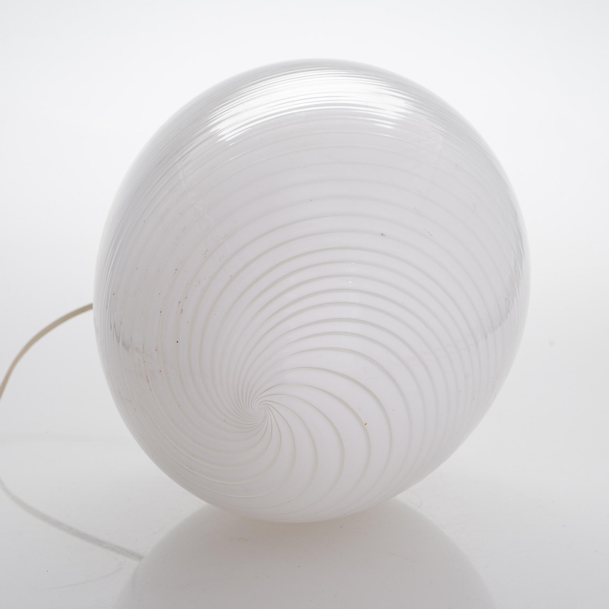 A 1970s/80s table lamp '4016' in glass from Orno Stockmann, Finland.