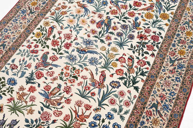 A, 'Golo Bolbol' rug, Isfahan, signed (Mahmoud and Mohammad Reza) Seirafian, c. 230 x 147 cm.