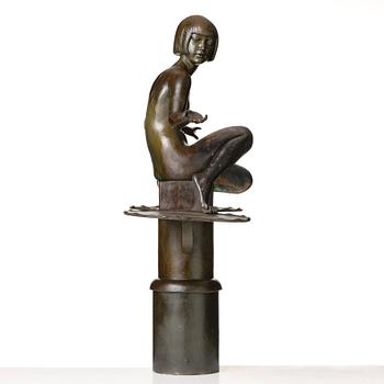 Tore Strindberg, "Flicka med fågelbad" (Girl with birdbath).