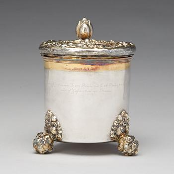 Johann Christoph Holst, dryckeskanna, silver, Reval (verksam 1698-1710).