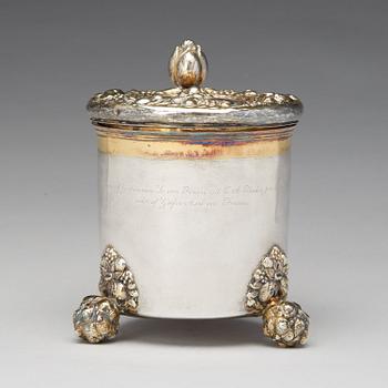 A Baltic late 17th century parcel-gilt silver tankard, mark of Johann Christoph Holst, Reval (1698-1710).