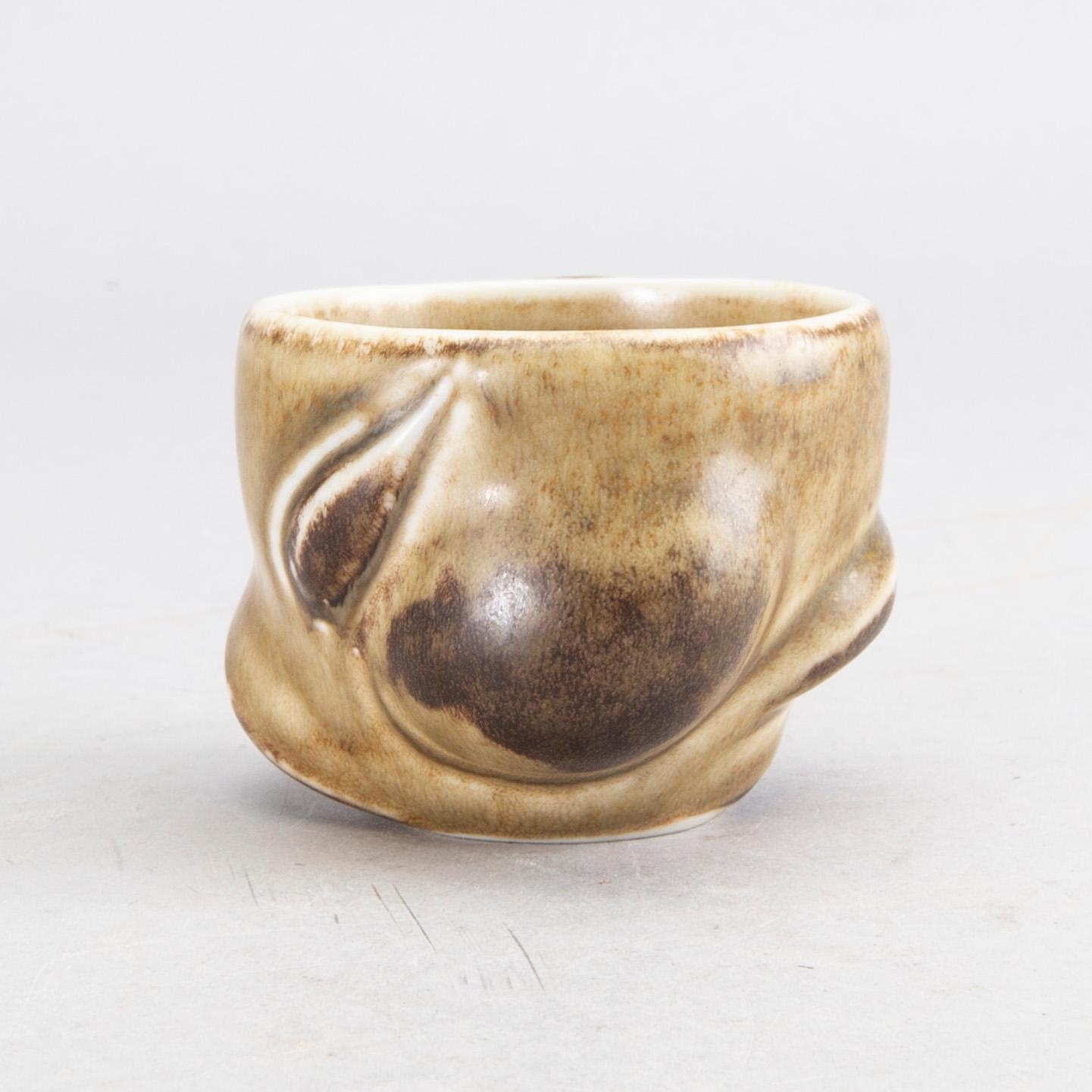 Stoneware bowl by Axel Saltso, Royal Copenhagen, Denmark.