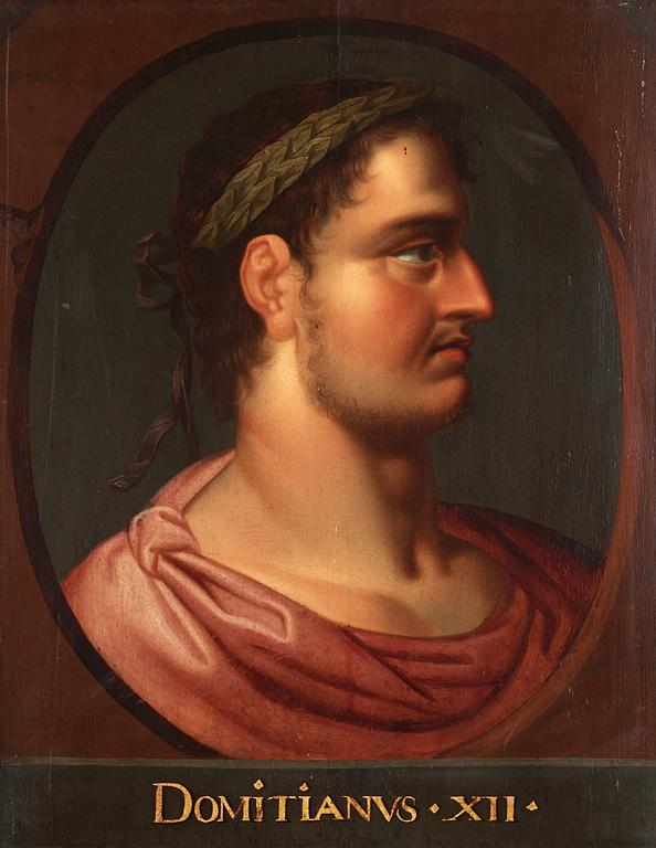 Julius Cesar, Augustus, Tiberius, Caligula, Claudius, Nero, Gaba, Otho, Vitellus, Titus & Domenitanus (11).