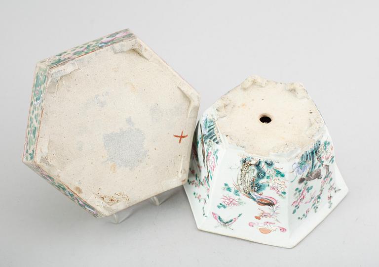YTTERFODER SAMT FAT, porslin, Kina, 1800-/1900-tal.