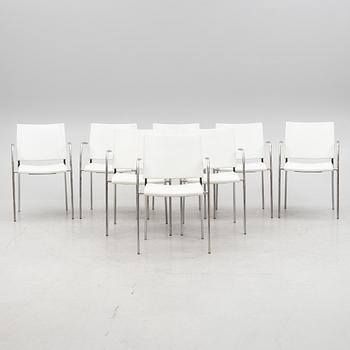 Johannes Foersom & Peter Hiort-Lorenzen, a set of eight 'Spira' chairs, Lammhults.