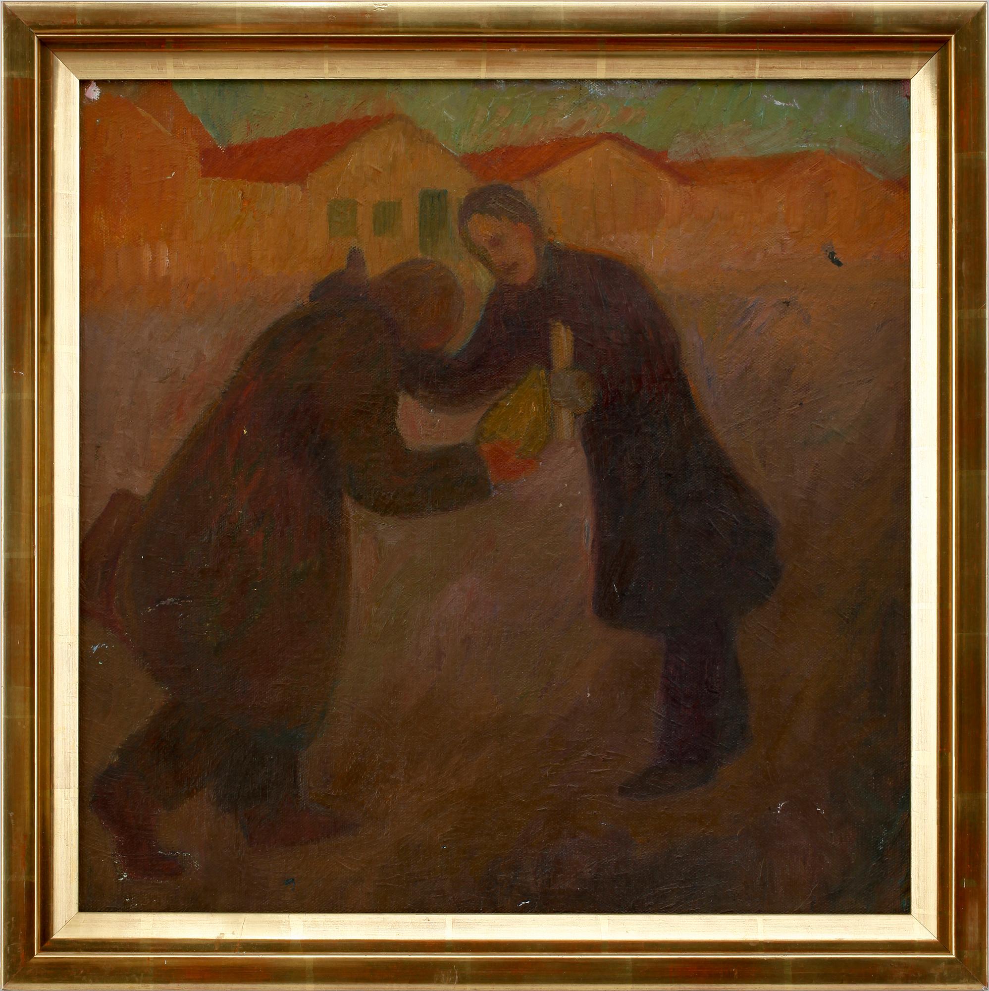 THOR FAGERKVIST, tillskriven, olja på pannå, intyg á tergo.