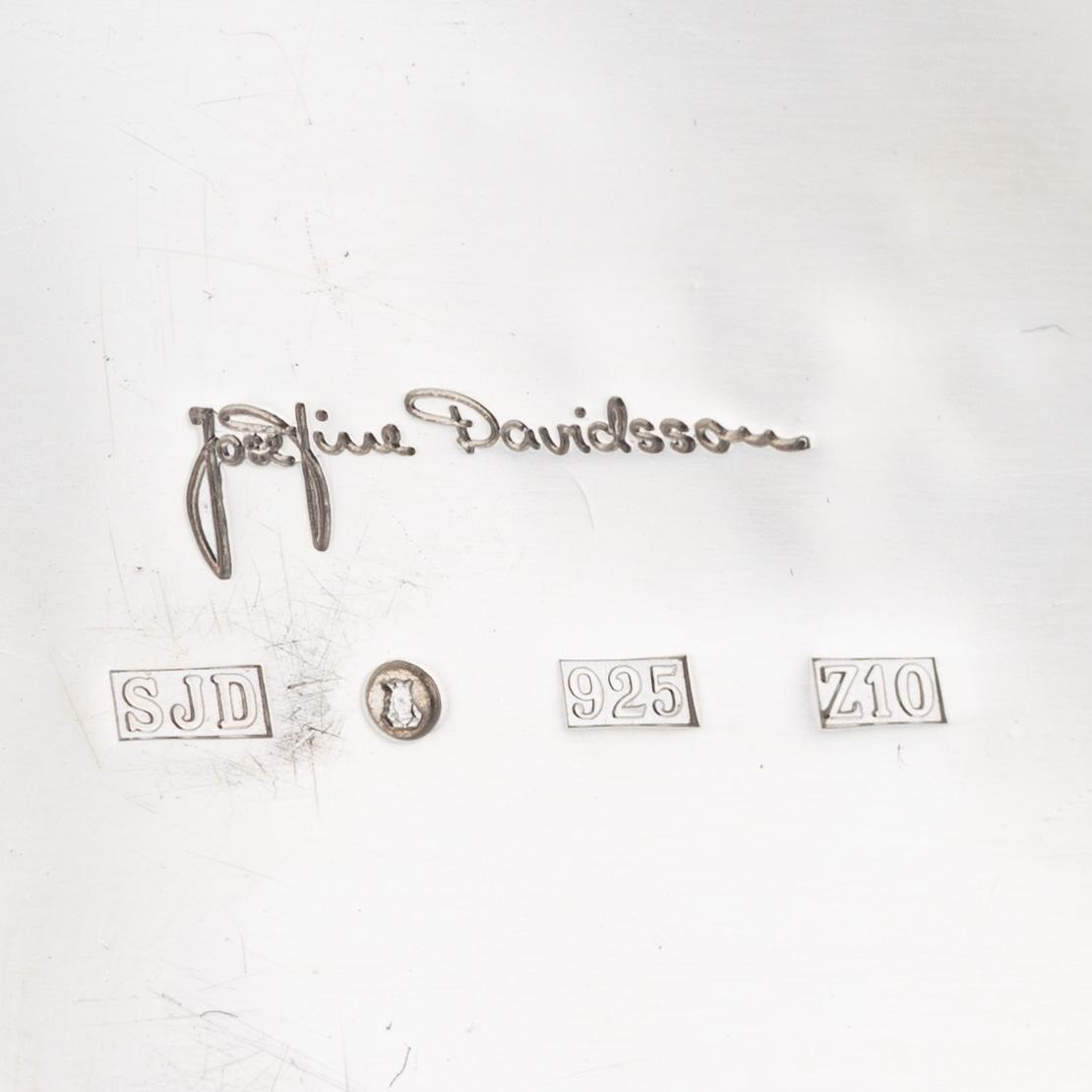 Josefine Davidsson, a sugar caster, a salt & pepper and a vase, Josefine Davidsson Silversmide, Stockholm, 1985-1998.