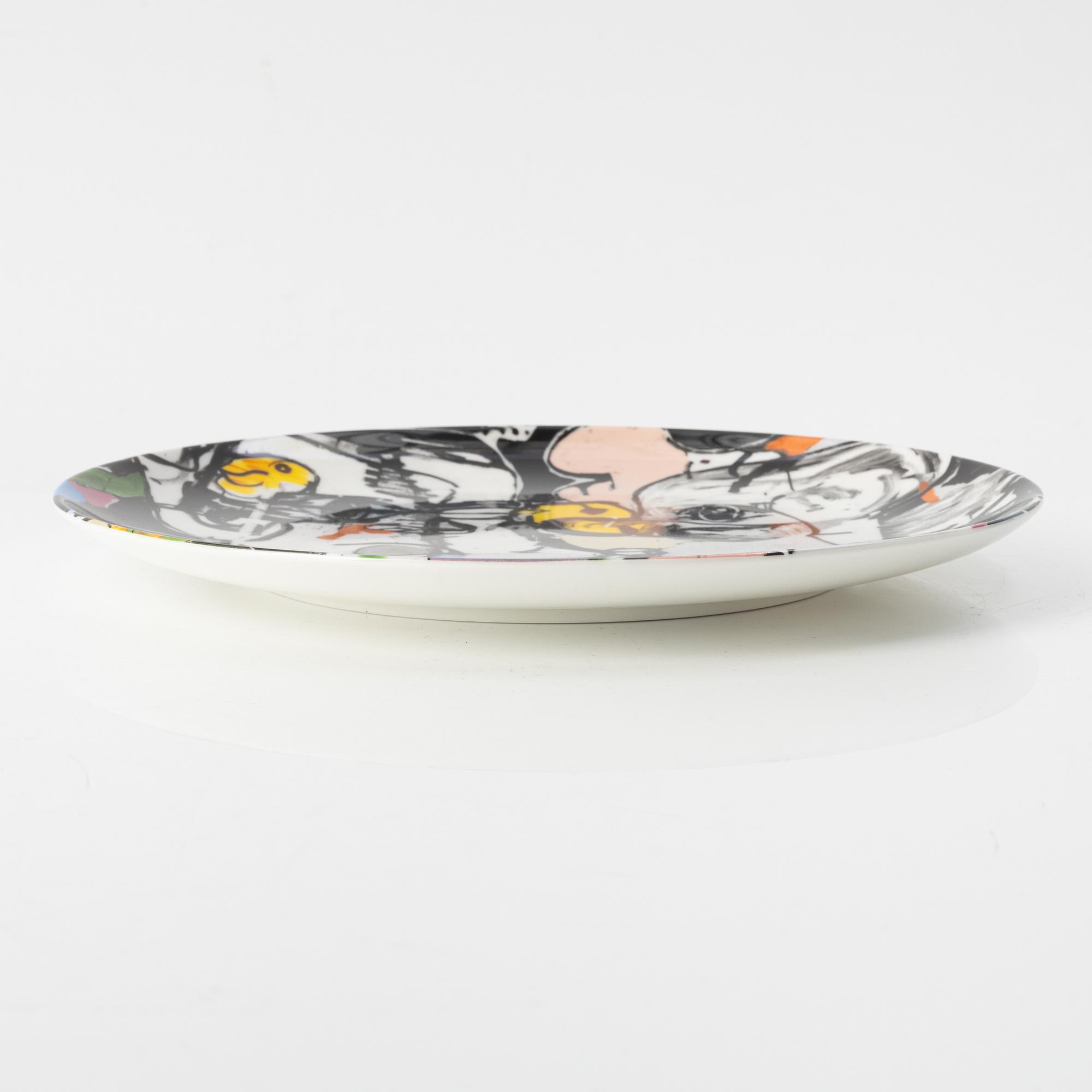 Eddie Martinez, porcelaine plate, 'Untitled' ed. 250, Prospect, 2020.