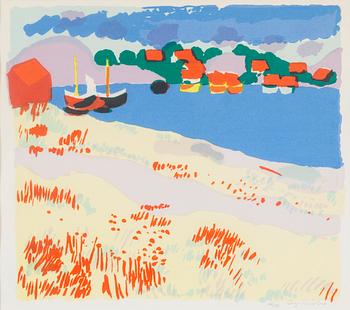 Inge Schiöler, View of a Fishing Village.