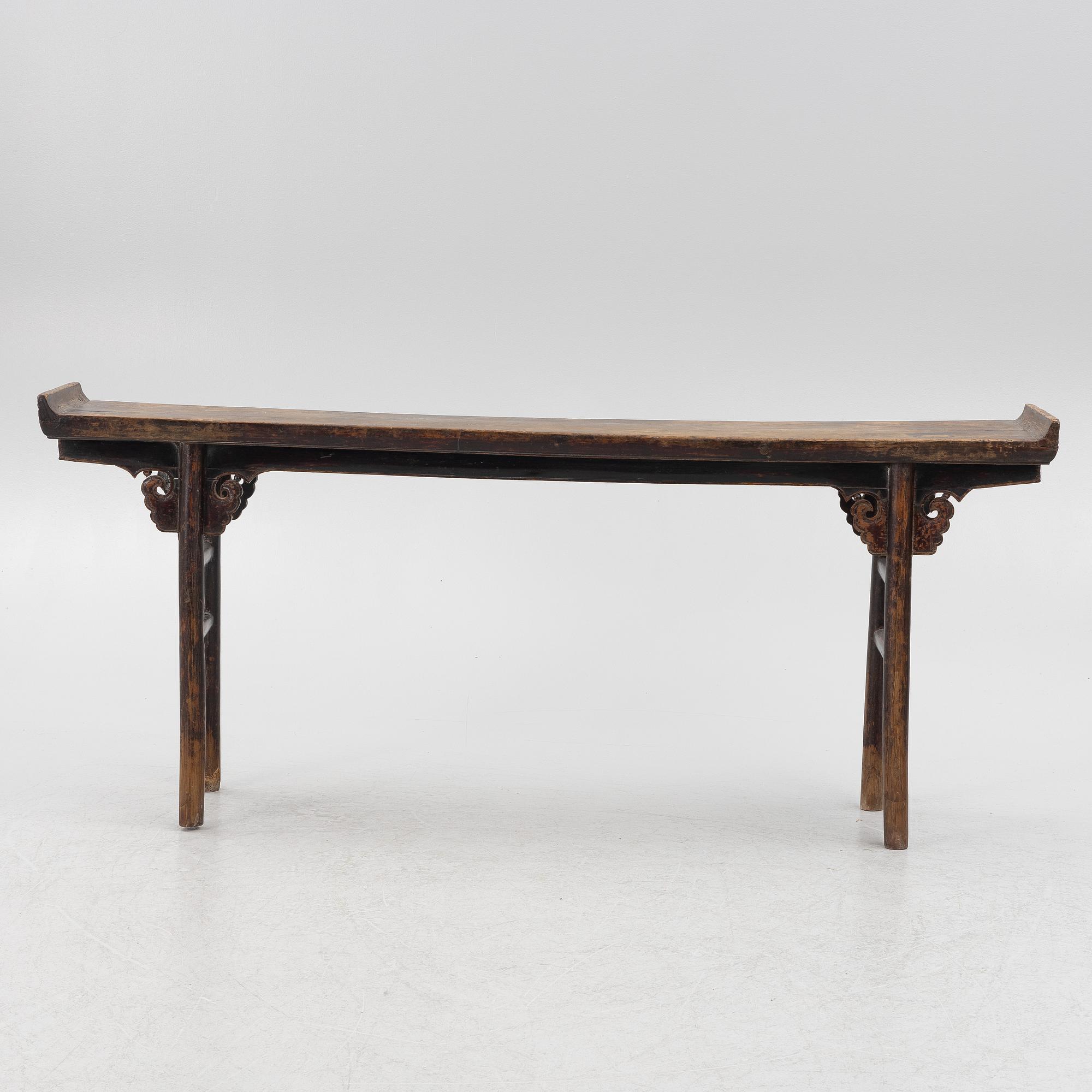 A Chinese hardwood altar table, Qing dynasty, 19th century.