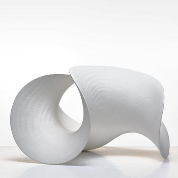 Eva Hild, a white stoneware sculpture "Skärva", Sweden 2006.
