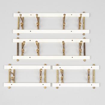Two pairs of 'Dekorativ' coat hangers, Skoglunds metallgjuteri, Anderstorp, 1950s/60s.