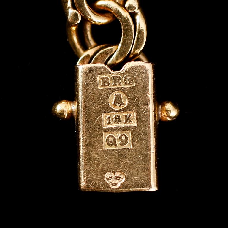 BERLOCKARMBAND, 18 k guld, 1966. Vikt ca 22 gram.