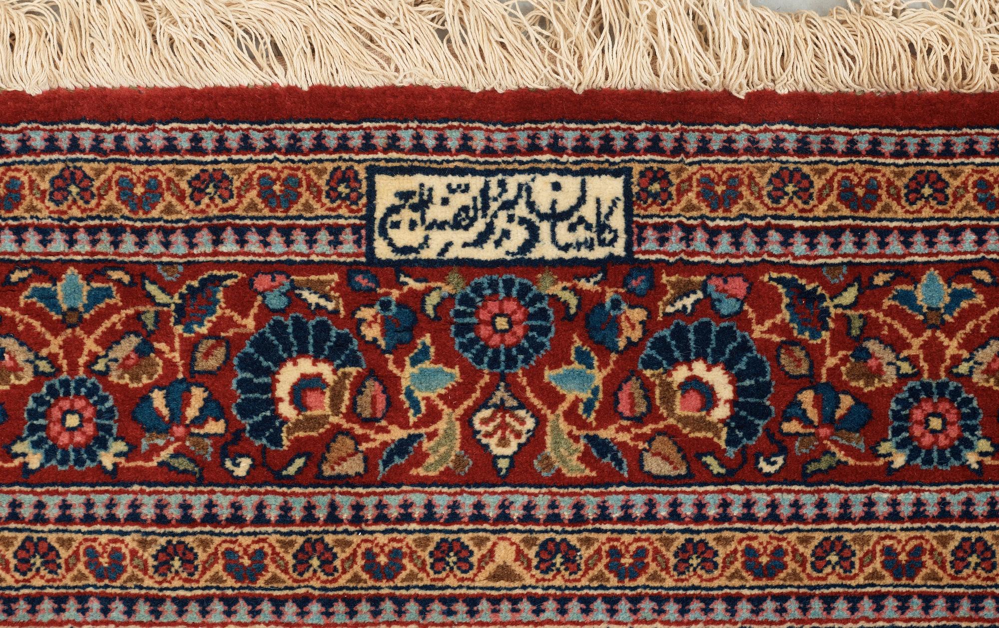 SEMI-ANTIQUE KASHAN DABIR. 158 x 108 cm.