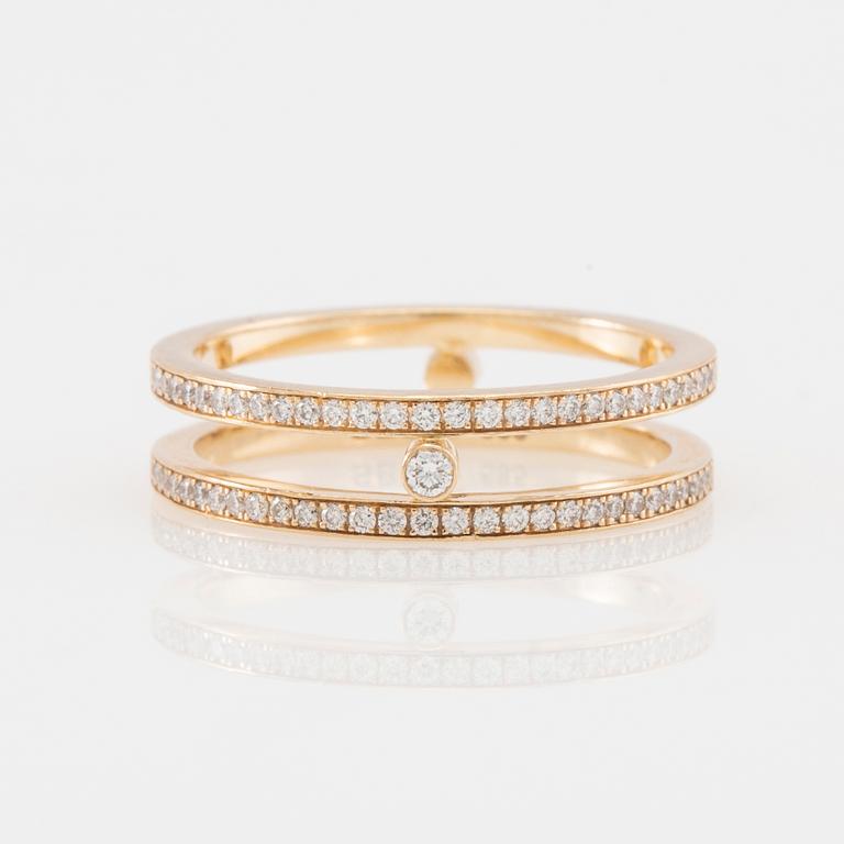 Sophie Bille Brahe, Ring 14K gold "Mars" set with round brilliant-cut diamonds.