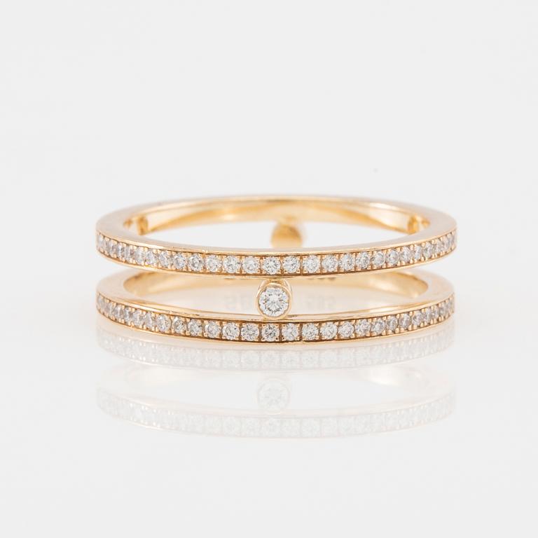 Sophie Bille Brahe, Ring 14K gold "Mars" set with round brilliant-cut diamonds.