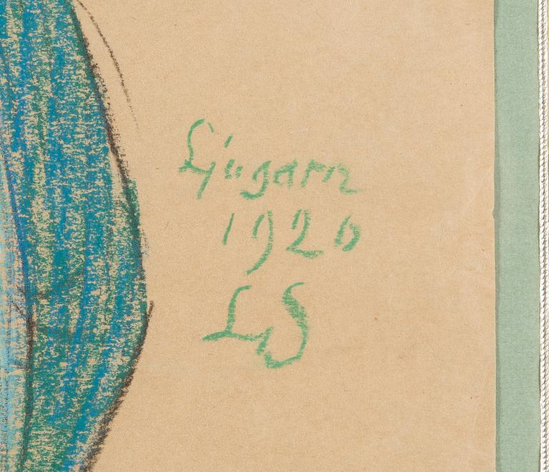 Louis Sparre, pastelli, signeerattu "Ljugarn 1920 LS".
