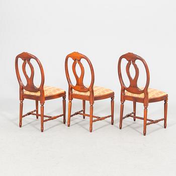 A mid 1900s Gustavian style mahogany 9 pcs dining set.