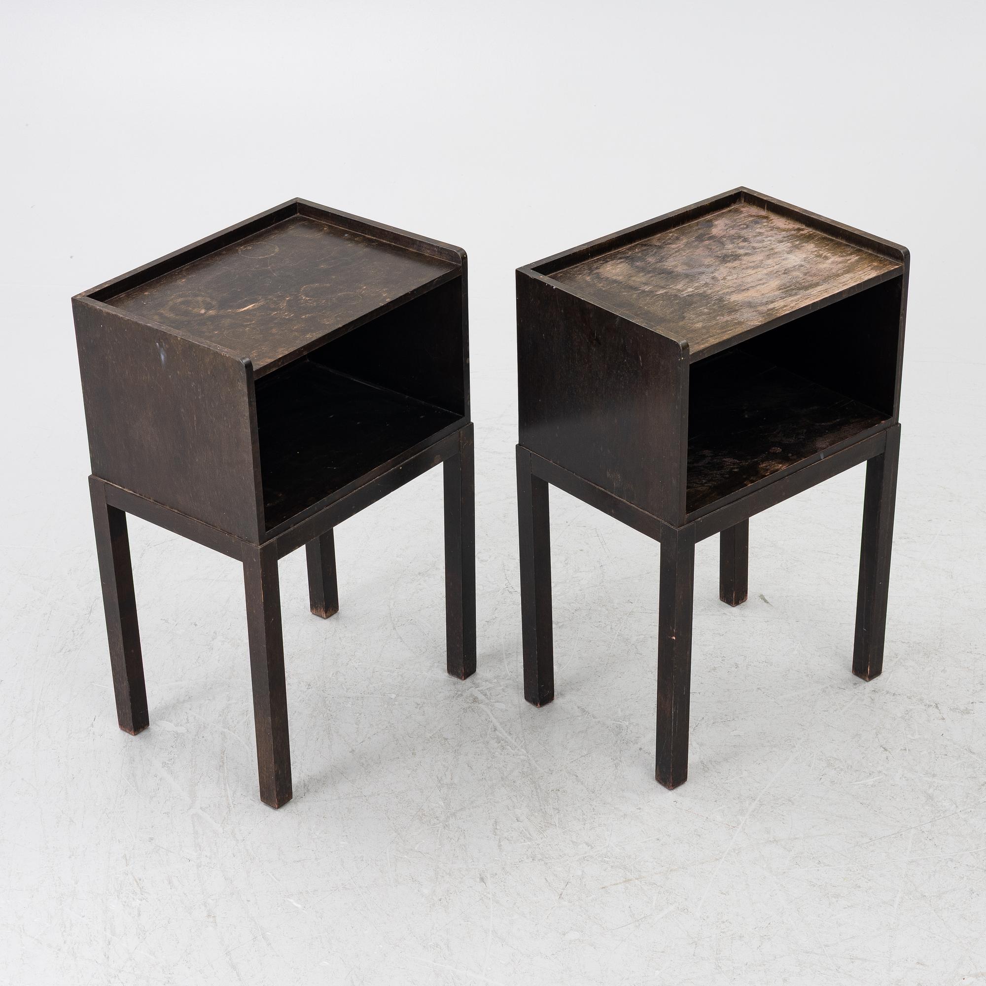 Axel Einar Hjorth, a pair of 'Typenko' bedside tables, Nordiska Kompaniet, 1933.