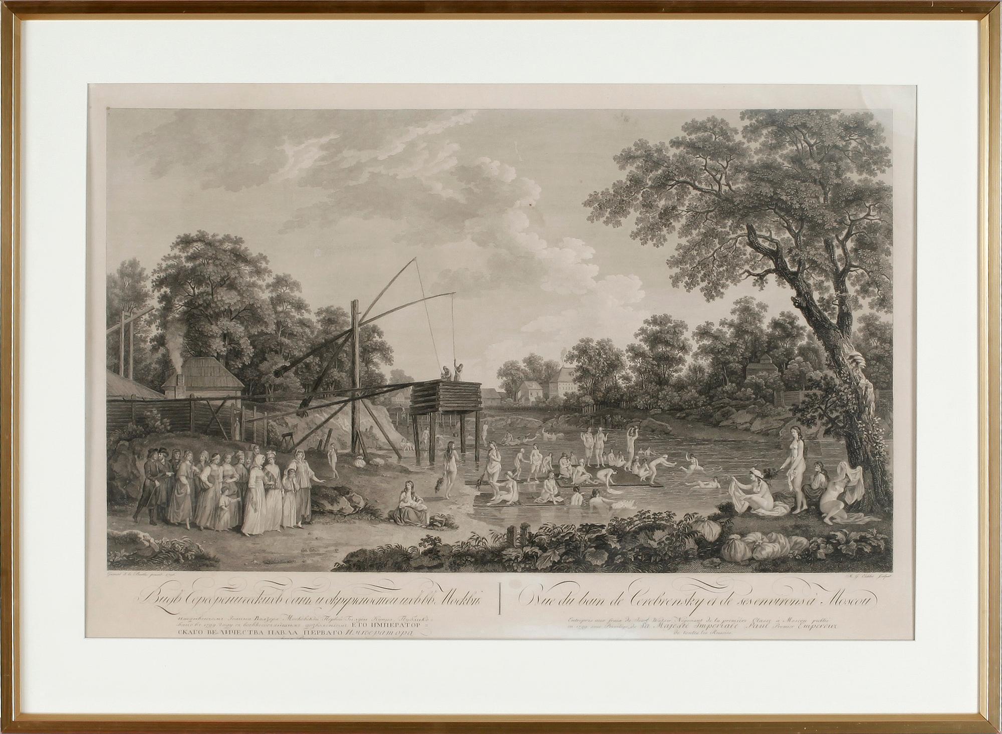 GRAVYR, efter Gérard de La Barthe, graverad av Mathias Gottfried Eichler, 1799.