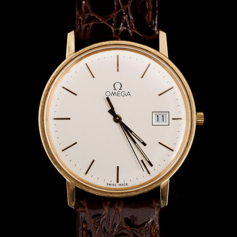 ARMBANDSUR, 14 k guld, Omega.