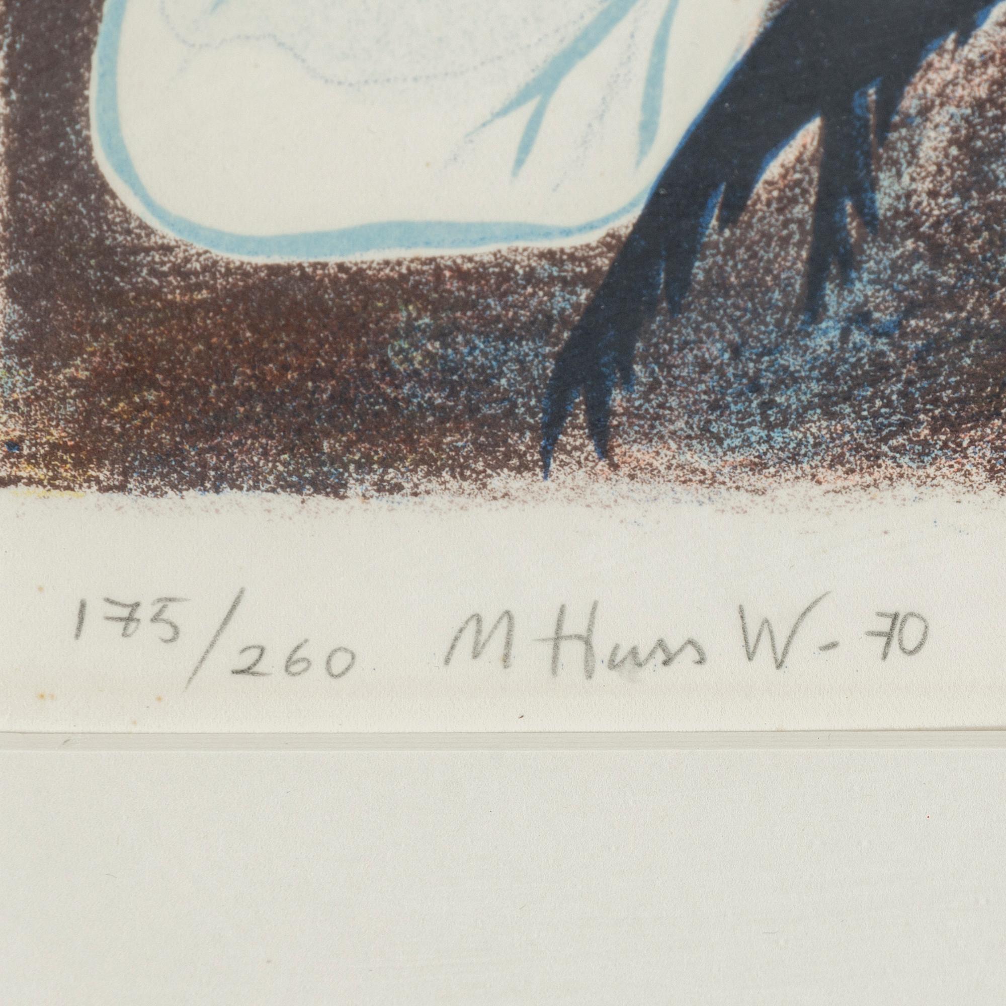 MONA HUSS WALIN, lithograph in colours, signed, dated -70 and numbered 175/260.