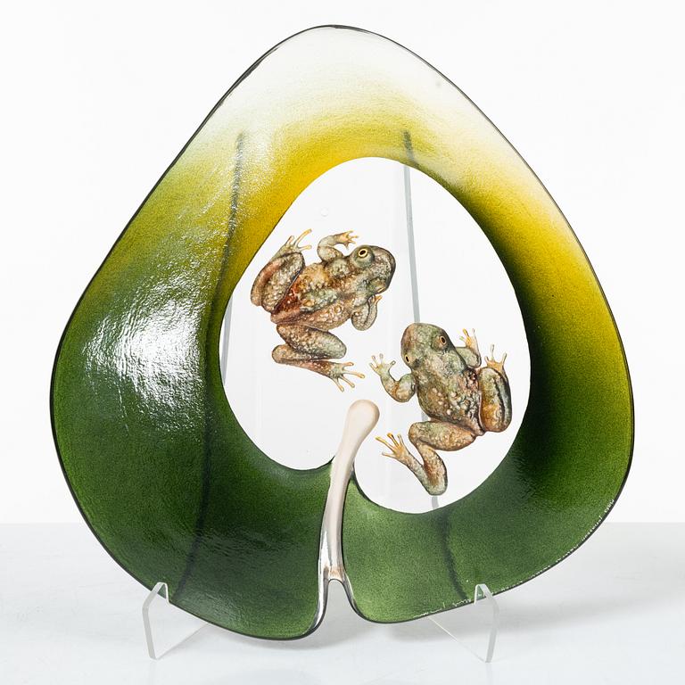 Mats Jonasson, a glass sculpture "Woodland Lake", Målerås Glasbruk, Sweden.