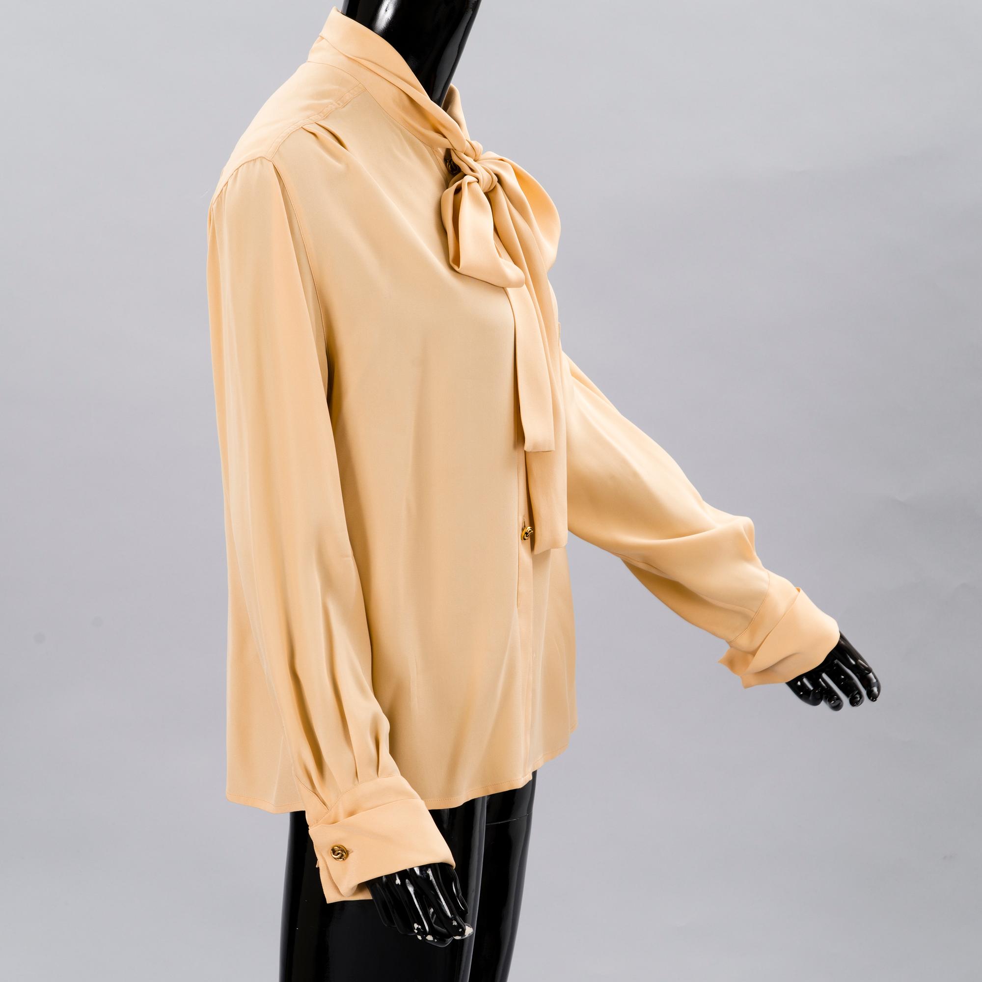 CHANEL, Three Vintage Silk Blouses.