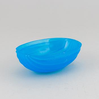 A set of three Russian turkoise glass ware, 19th Century.