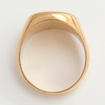 Sinettisormus, 18K kultaa. Tukholma 1962.