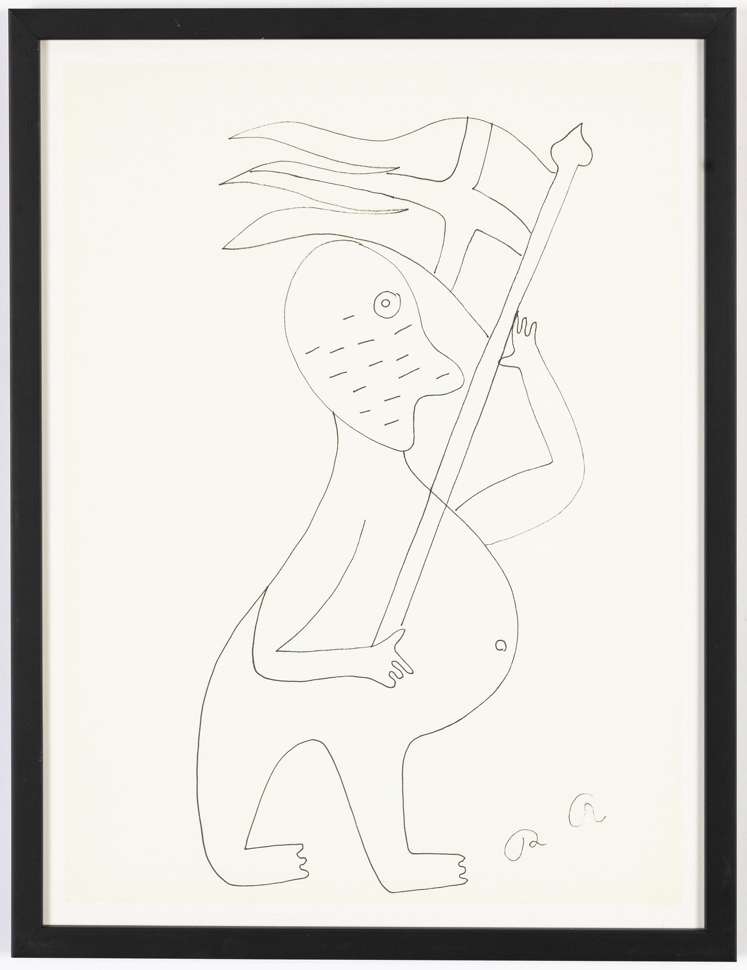 Roger Risberg, indian ink drawing, signed. Executed in 2008.