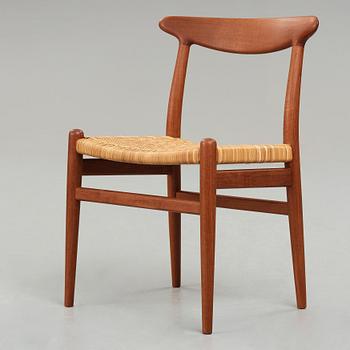 HANS J WEGNER, a teak  "W2", chair for CM Madsen, Denmark 1950's.