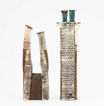 Two Bengt Berglund stoneware sculptures, Gustavsberg studio, one dated 1963.