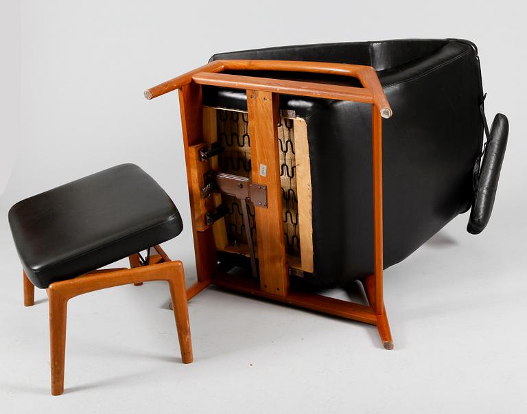 FÅTÖLJ OCH FOTPALL, Dux, 1960-tal.