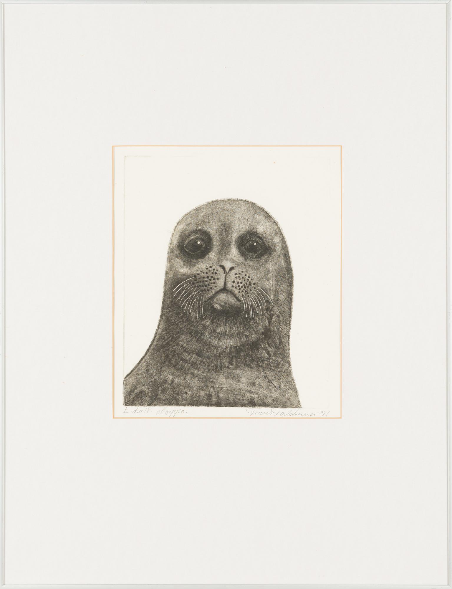 Frans Toikkanen, etsaus, signeerattu ja päivätty -91, merkitty E.d.a IV.