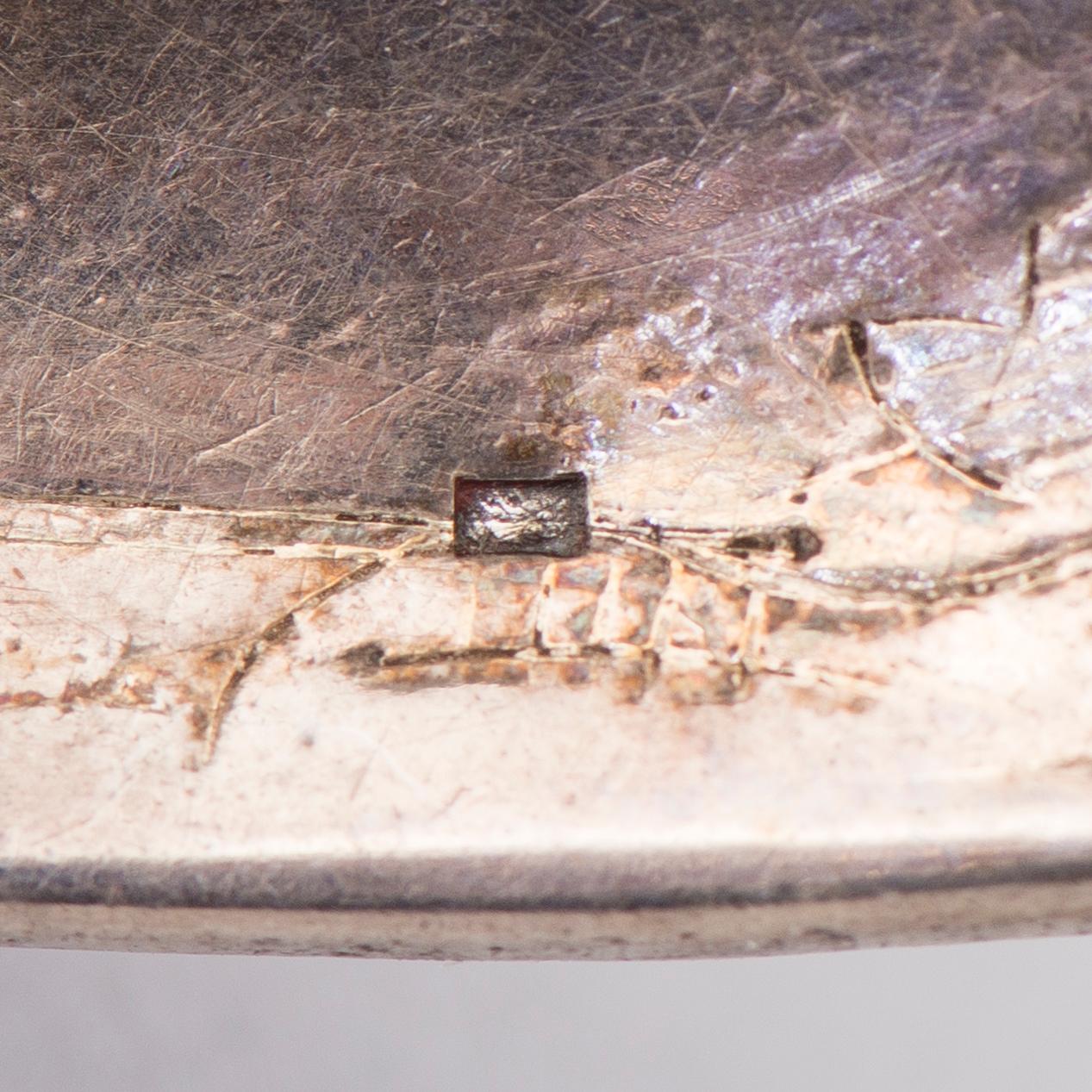 SKED, silver, oidentifierad silversmed, 1600-tal.