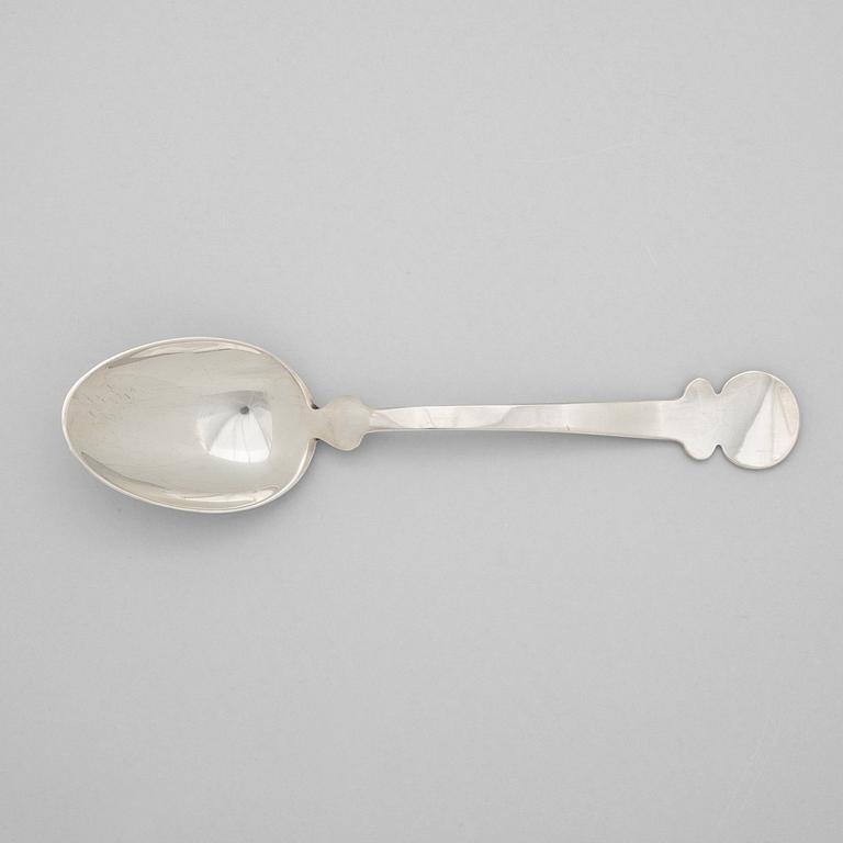 A Swedish 20th century sterling silver large spoon, mark of Anna Stina Åberg, GAB, Eskilstuna 1981.