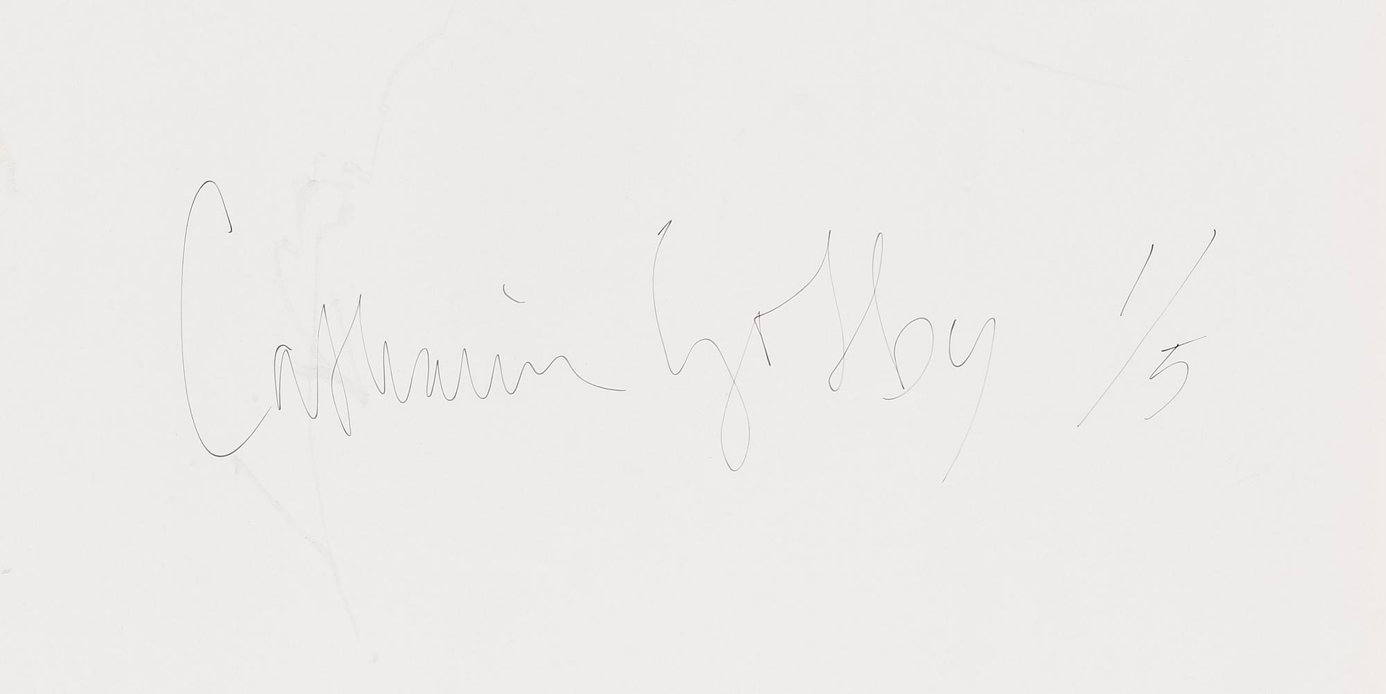 CATHARINA GOTBY, fotografi, utan titel. Signerat och numrerat 1/5 a tergo.