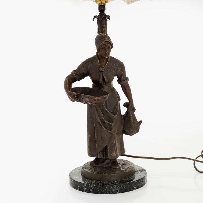 Bordslampa, Centraleuropa, sekelskiftet 1800/1900.
