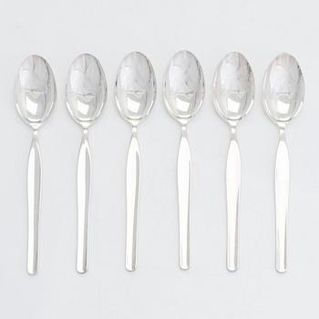 Tapio Wirkkala, bestickuppsättning, 19 dlr, silver, "Tapio", Kultakeskus, Tavastehus 1980-tal.